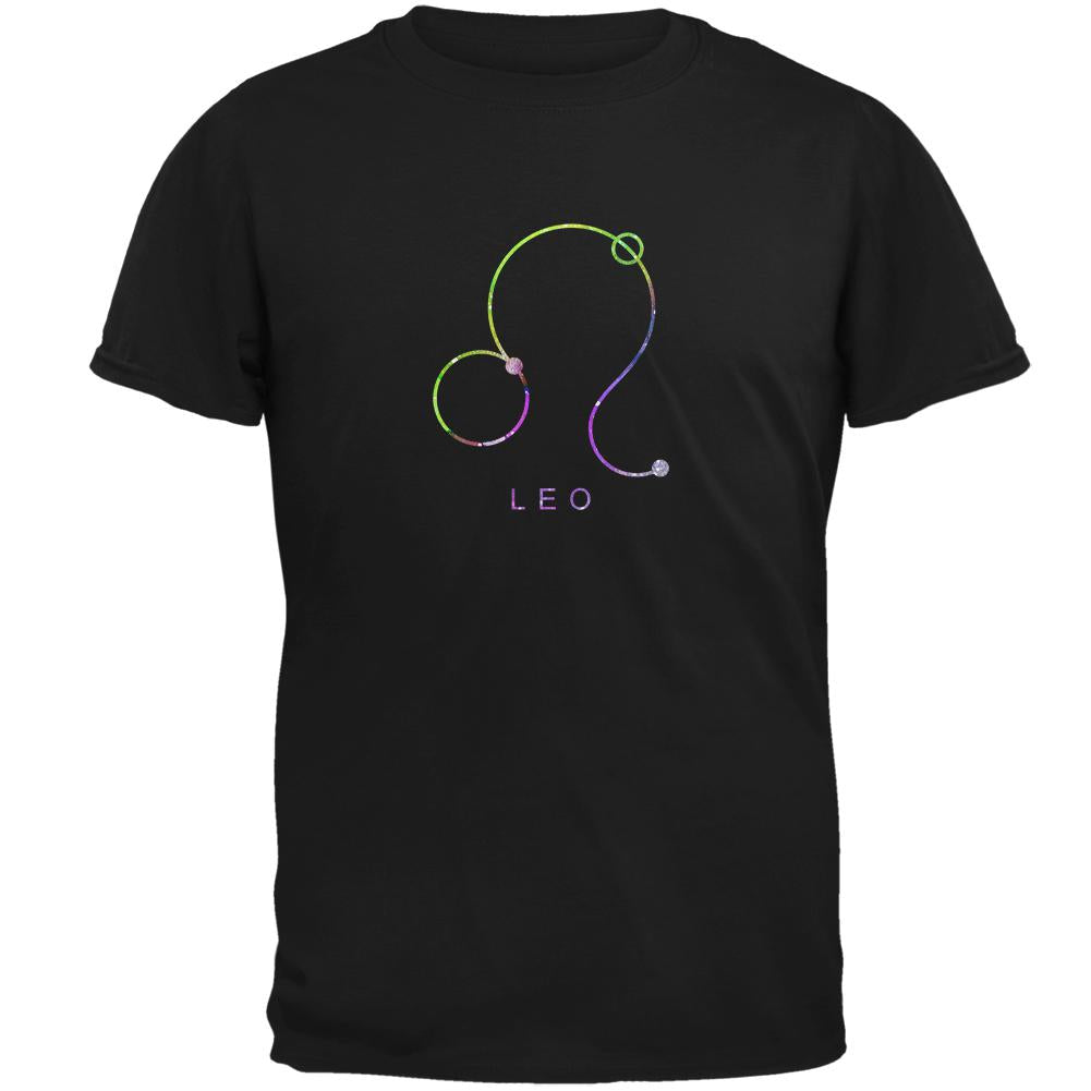 Sacred Zodiac Leo Mens T Shirt Men's T-Shirts Old Glory 2XL Black 