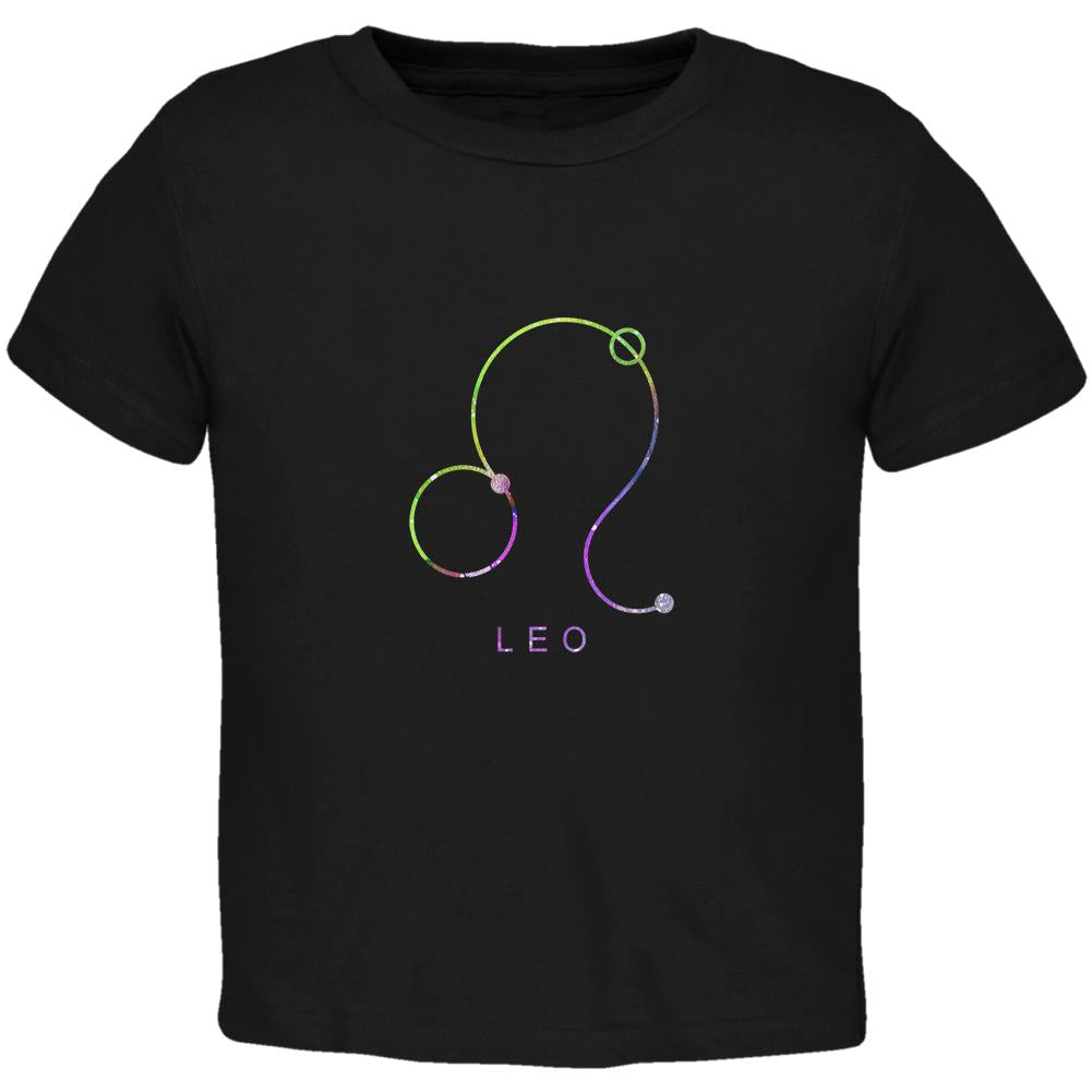 Sacred Zodiac Leo Toddler T Shirt Toddler T-Shirts Old Glory 2T Black 