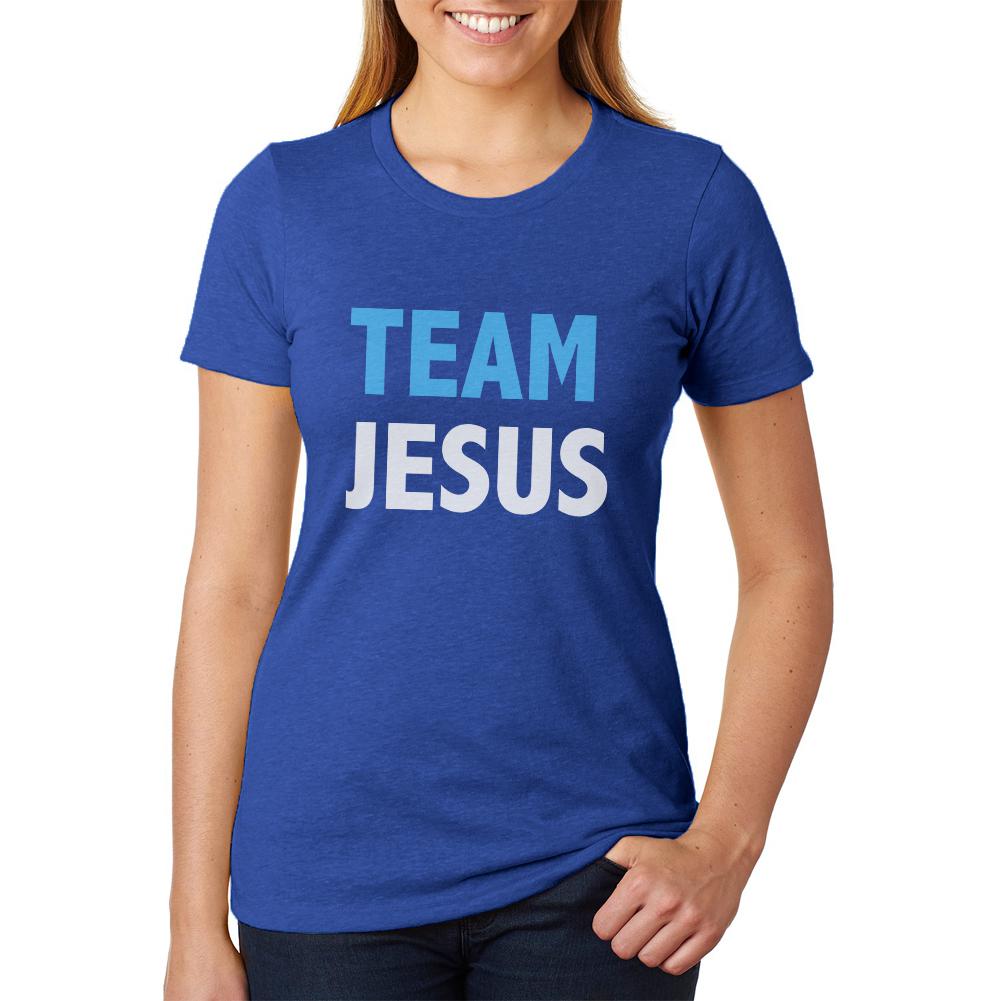 Team Jesus Juniors Soft Heather T Shirt Juniors T-Shirts Old Glory 2XL Blue 