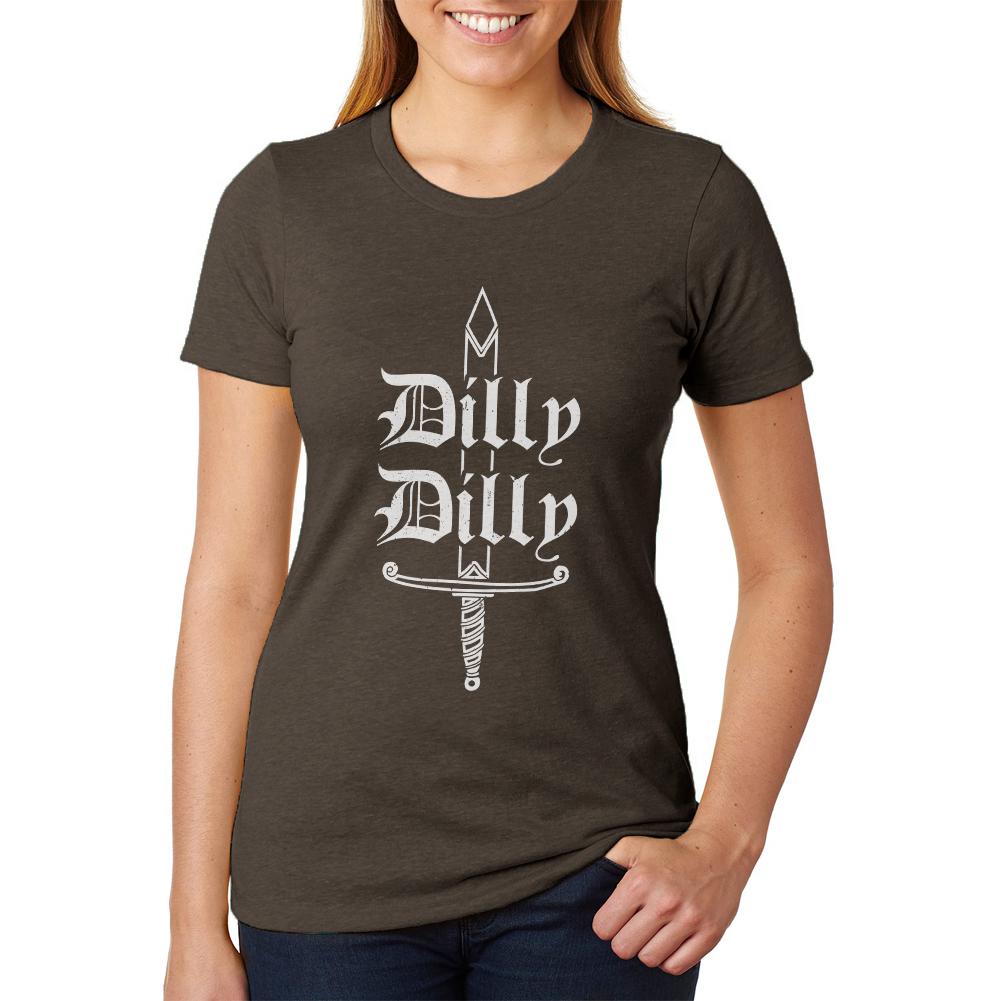 Dilly Dilly Sword Olde English Juniors Soft Heather T Shirt Juniors T-Shirts Old Glory 2XL Brown 