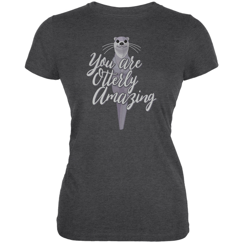 You are Otterly Utterly Amazing Pun Juniors Soft T Shirt Juniors T-Shirts Old Glory 2XL Black 