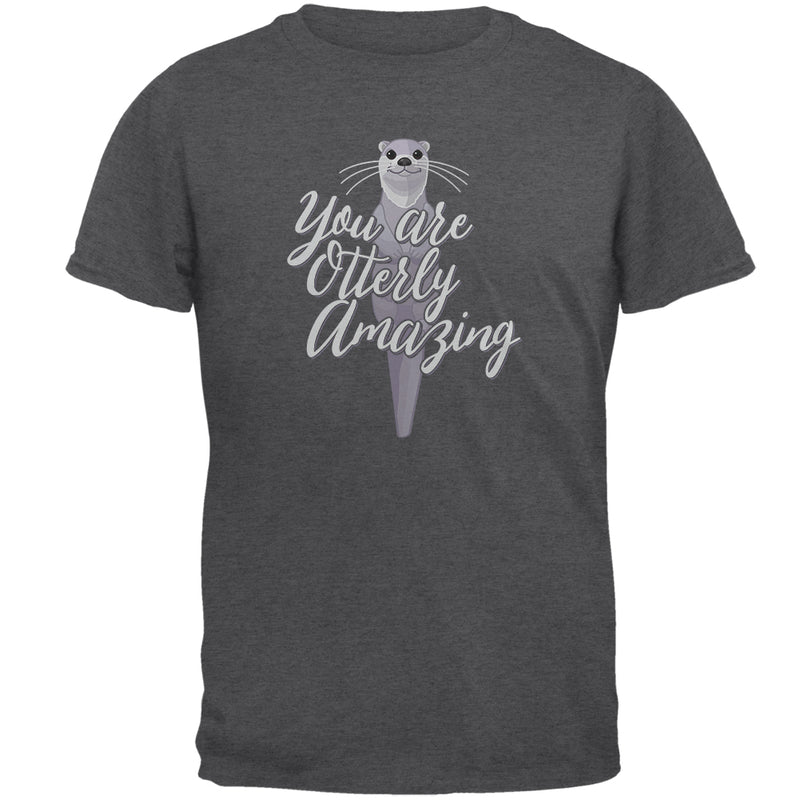 You are Otterly Utterly Amazing Pun Mens T Shirt Men's T-Shirts Old Glory 2XL Dark Heather 