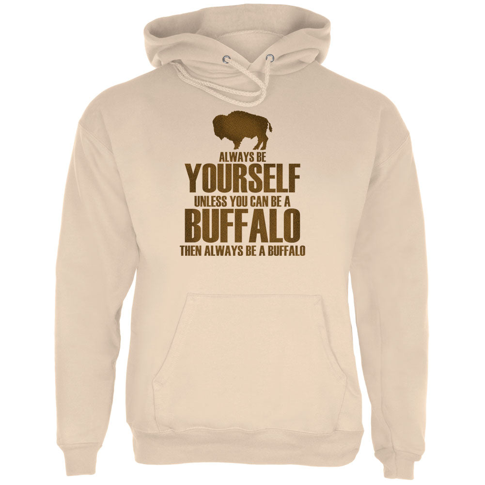 Always be Yourself Buffalo Bison Mens Hoodie Men's Hoodies Old Glory 2XL Brown 