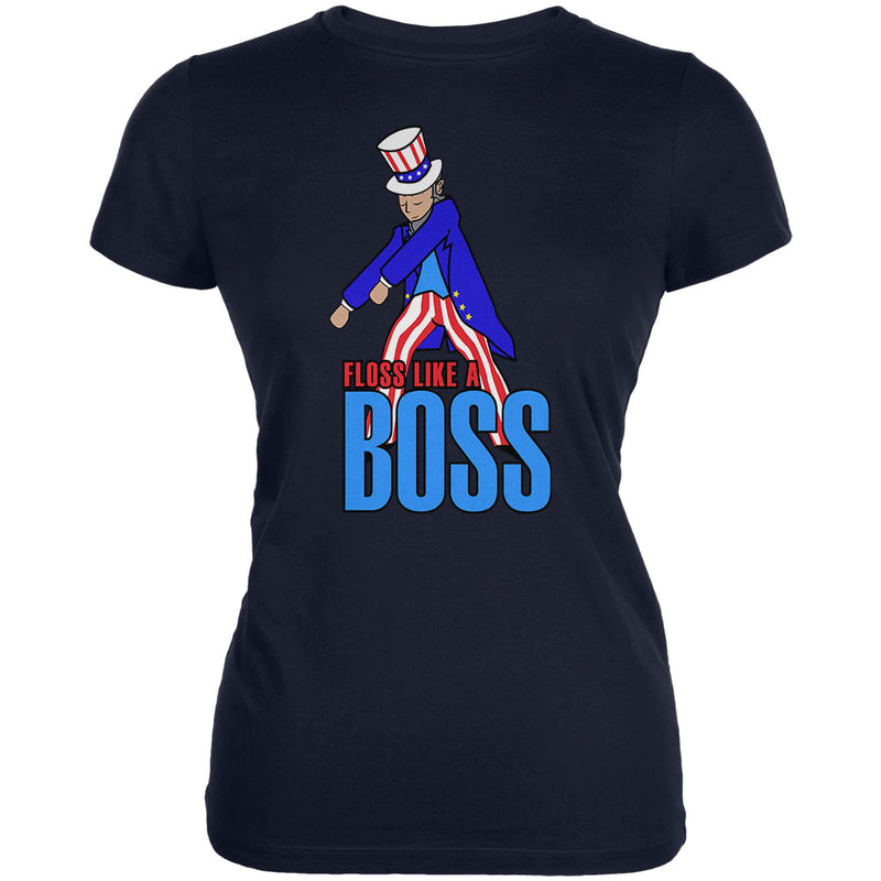 4th Of July Flossing Uncle Sam Dance Patriot Juniors Soft T Shirt Juniors T-Shirts 4th of July 2XL Navy 