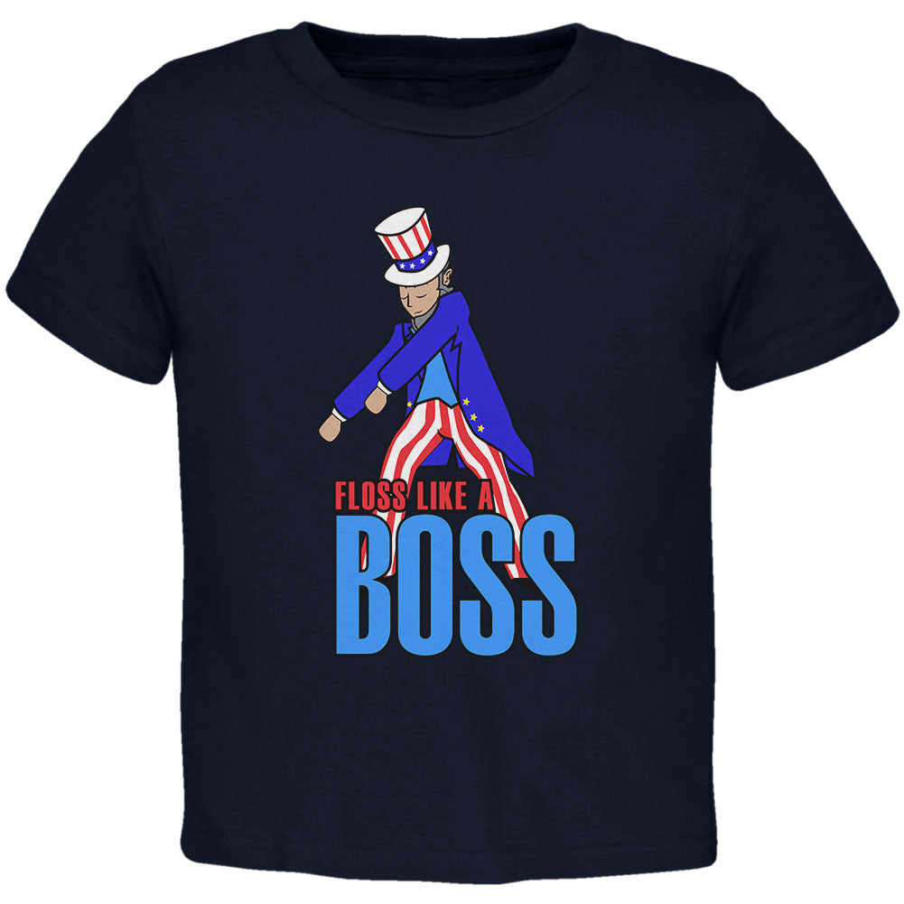 4th Of July Flossing Uncle Sam Dance Patriot Toddler T Shirt Toddler T-Shirts 4th of July 2T Navy 