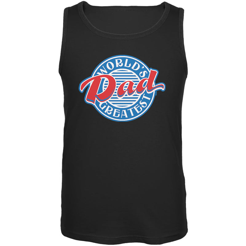 World's Greatest Dad Circle Mens Tank Top Men's Tank Tops Father's Day 2XL Navy 