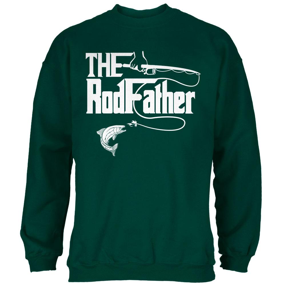 Father's Day Rod Father Fishing Mens Sweatshirt Men's Sweatshirts Old Glory 2XL Green 