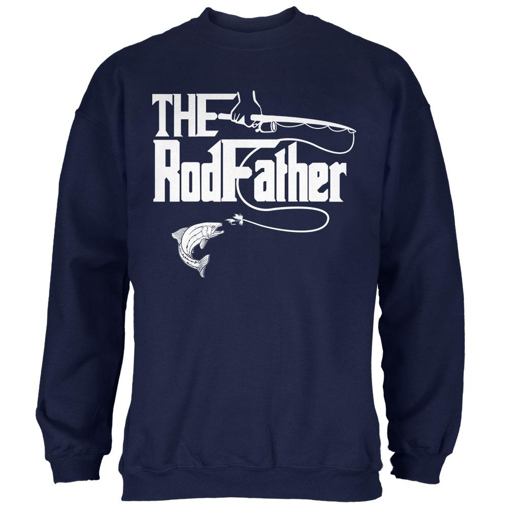 Father's Day Rod Father Fishing Mens Sweatshirt Men's Sweatshirts Old Glory 2XL Navy 