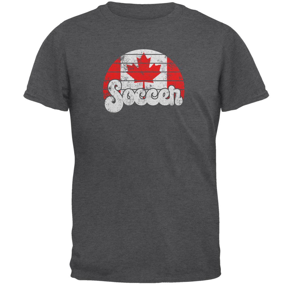 World Cup Canada Football Soccer Mens T Shirt Men's T-Shirts Old Glory 2XL Grey 