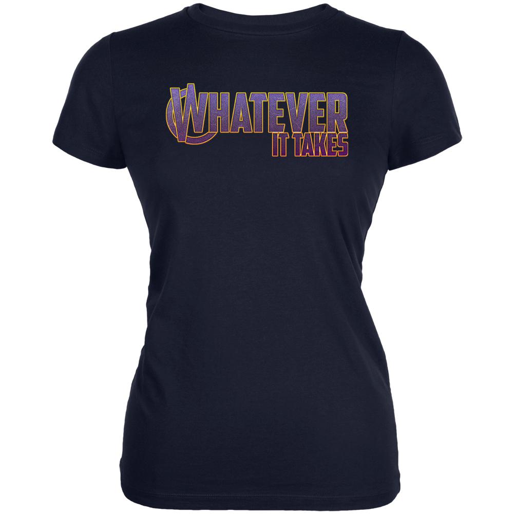 Whatever It Takes Juniors Soft T Shirt Juniors T-Shirts Old Glory SM Navy 