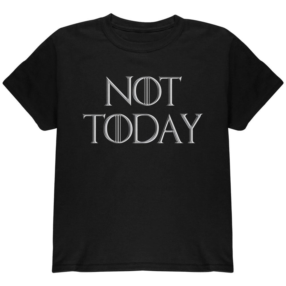 Not Today Procrastinate Death Youth T Shirt Youth T-Shirts Old Glory LG Black 