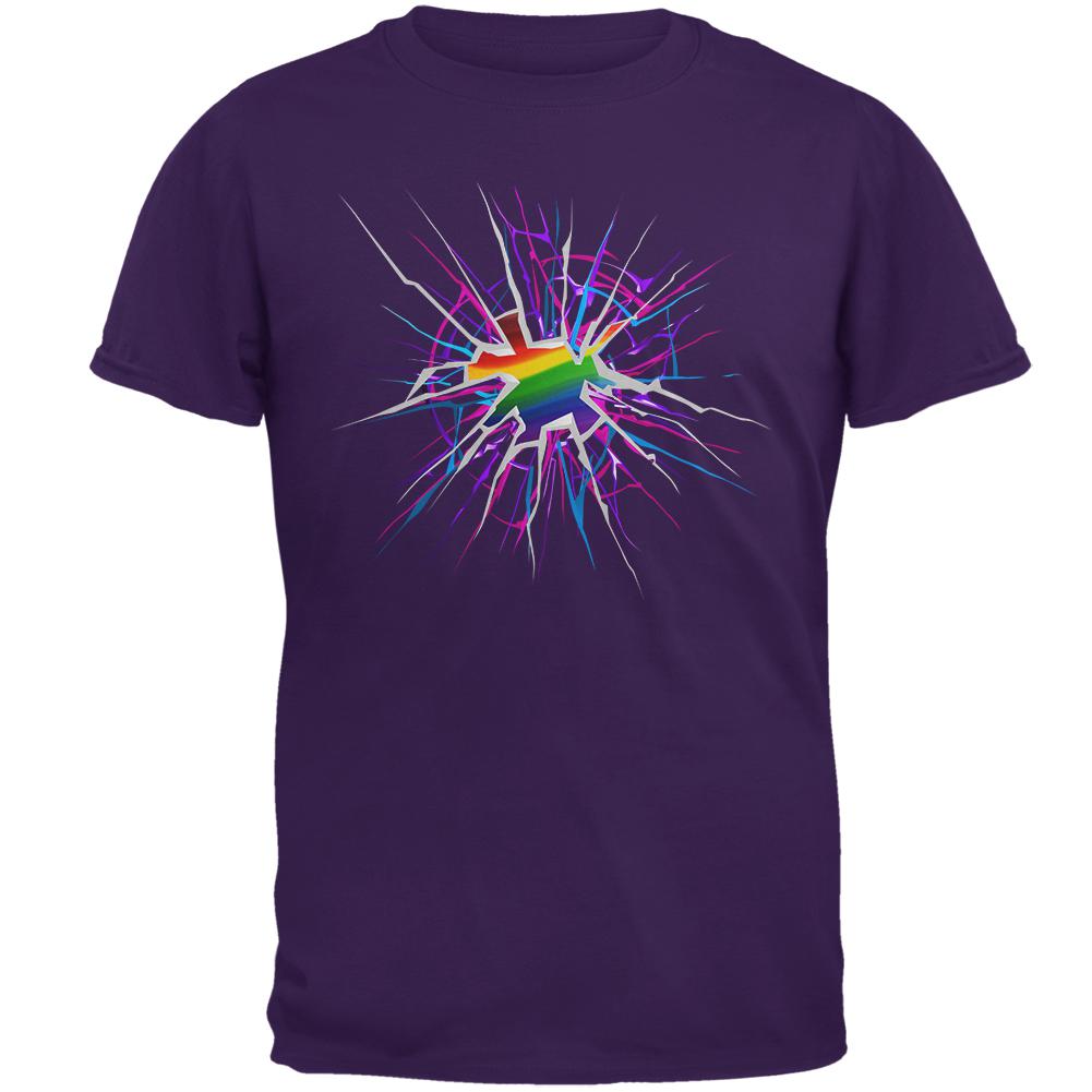 LGBT Trans Breaking Through Barriers Mens T Shirt Men's T-Shirts Old Glory 2XL Purple 