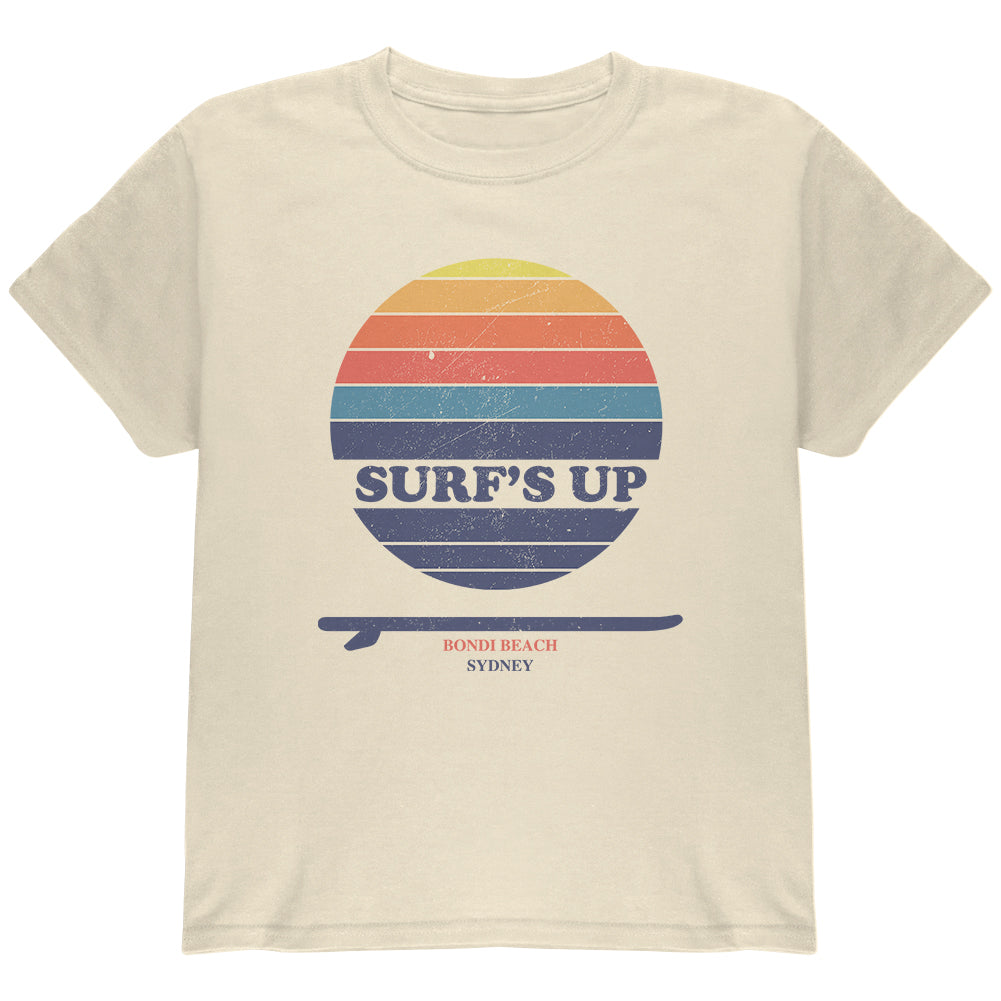 Surf's Up Bondi Beach Sydney Australia Youth T Shirt Youth T-Shirts Old Glory YLG Natural 