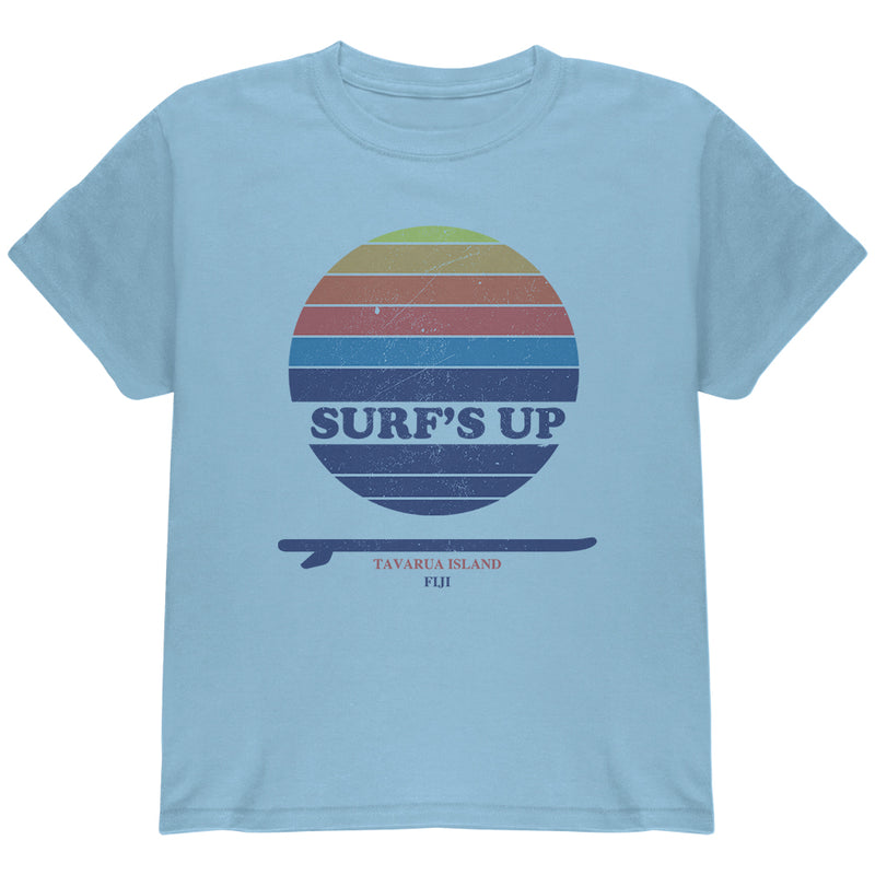 Surf's Up Tavarua Island Fiji Youth T Shirt Youth T-Shirts Old Glory YLG Light Blue 