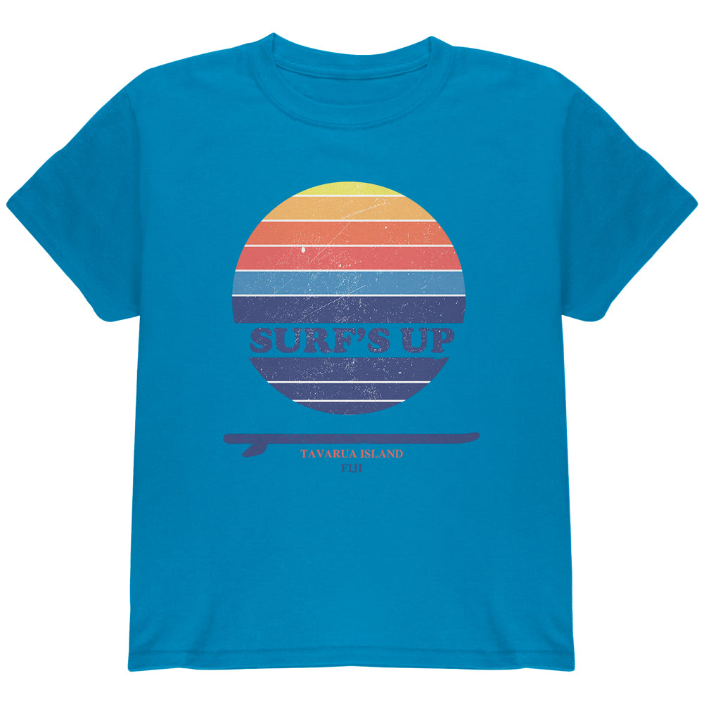 Surf's Up Tavarua Island Fiji Youth T Shirt Youth T-Shirts Old Glory YLG Sapphire 