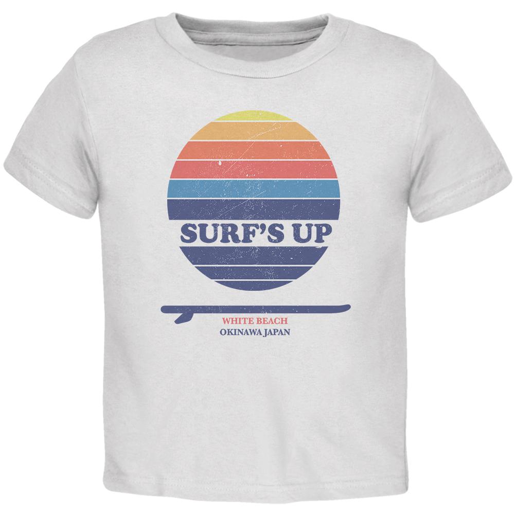 Surf's Up Okinawa Beach Toddler T Shirt Toddler T-Shirts Old Glory 2T White 