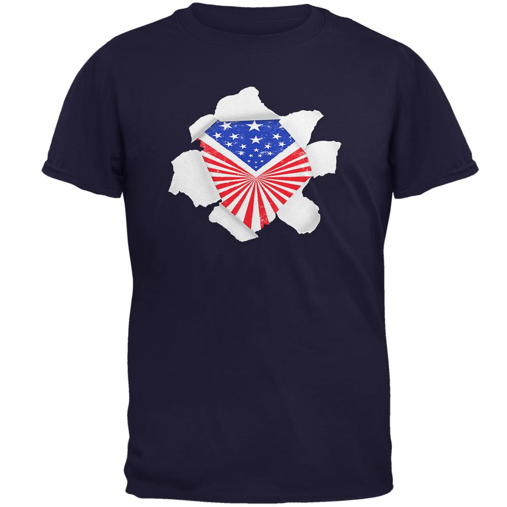 4th of July Bursting with Pride Mens T Shirt Men's T-Shirts Old Glory 2XL Navy 