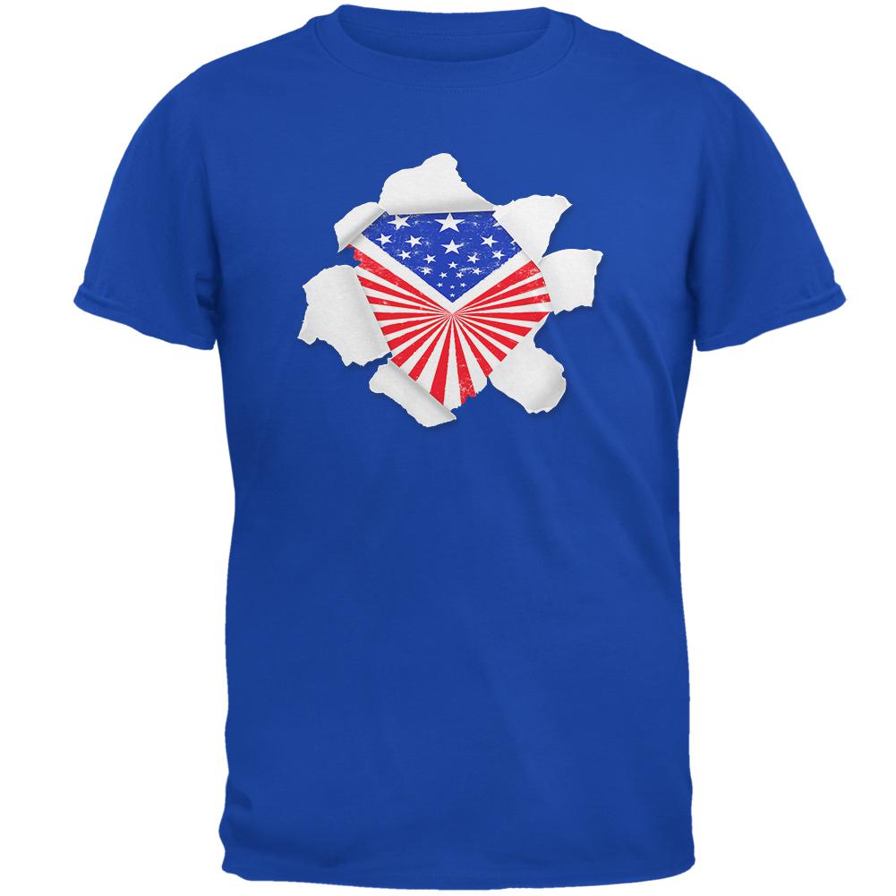 4th of July Bursting with Pride Mens T Shirt Men's T-Shirts Old Glory 2XL Blue 