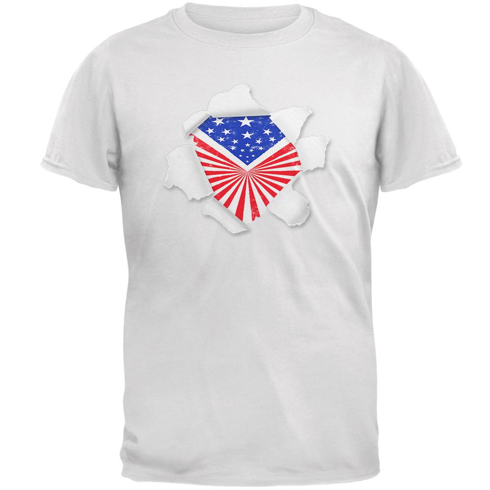 4th of July Bursting with Pride Mens T Shirt Men's T-Shirts Old Glory 2XL White 