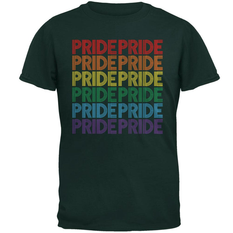 LGBTQ Pride Rainbow 70's Repeat Mens T Shirt Men's T-Shirts Old Glory 2XL Green 