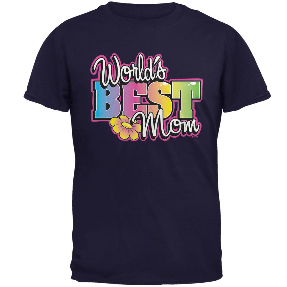 Mother's Day World's Best Mom Mens T Shirt Men's T-Shirts Old Glory 2XL Navy 