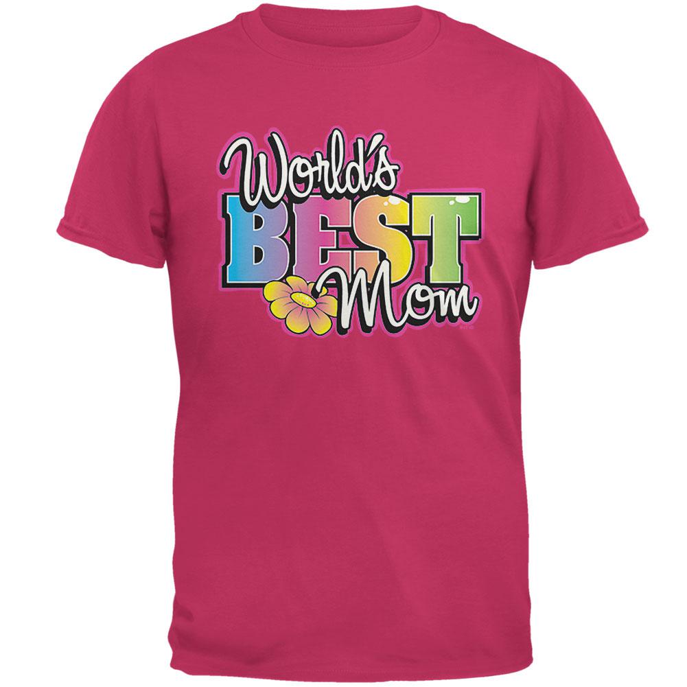 Mother's Day World's Best Mom Mens T Shirt Men's T-Shirts Old Glory 2XL Pink 