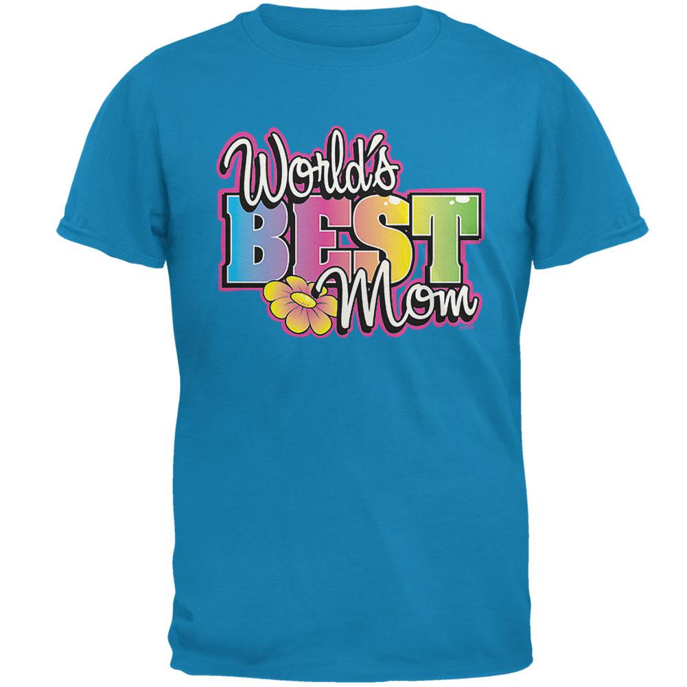 Mother's Day World's Best Mom Mens T Shirt Men's T-Shirts Old Glory 2XL Blue 