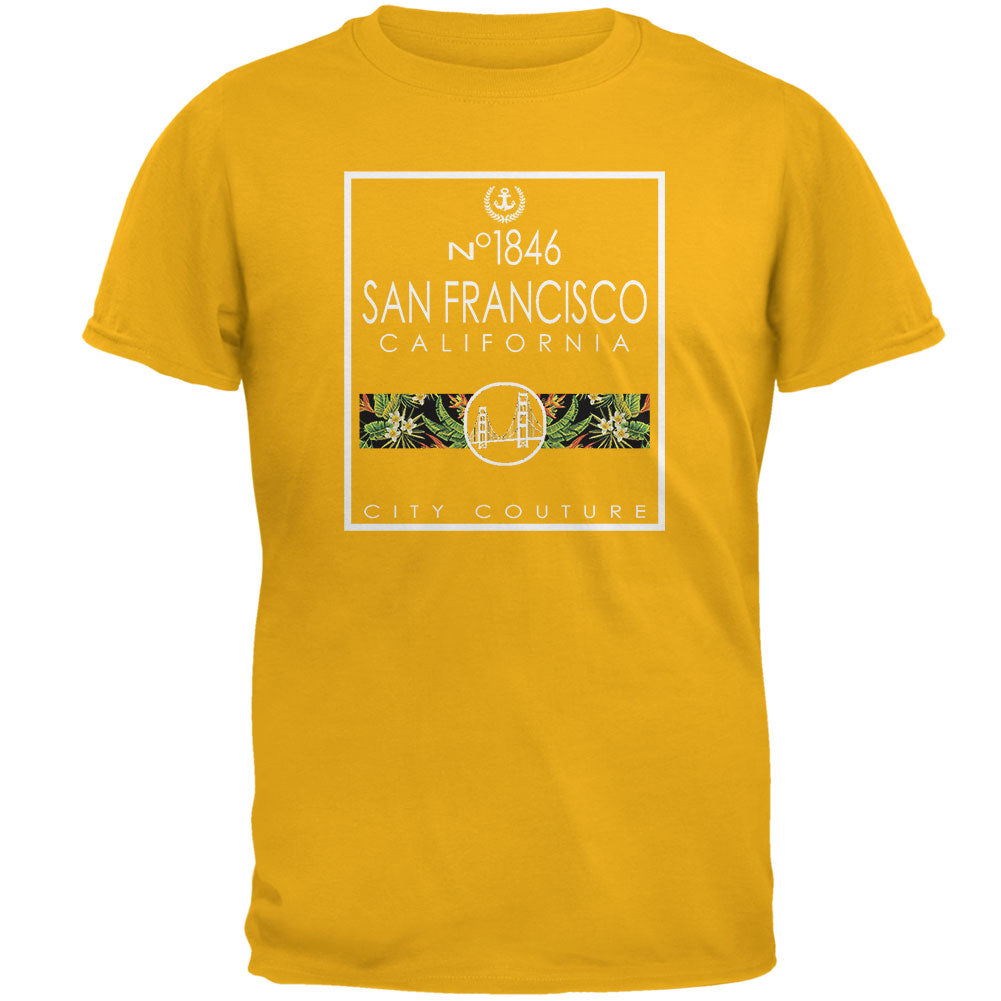 Bridge Cute Couture San Francisco California Mens T Shirt Men's T-Shirts Old Glory 2XL Yellow 