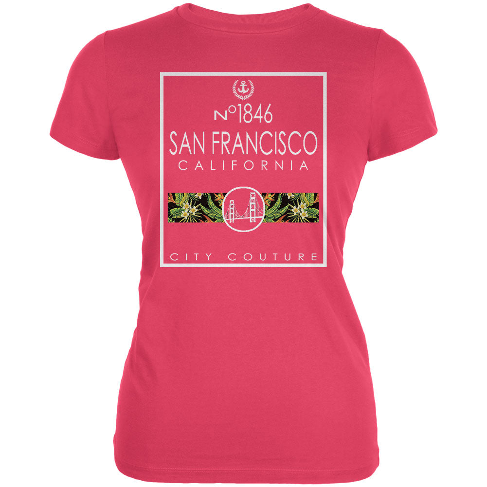 Bridge Cute Couture San Francisco California Juniors Soft T Shirt Juniors T-Shirts Old Glory LG Red 