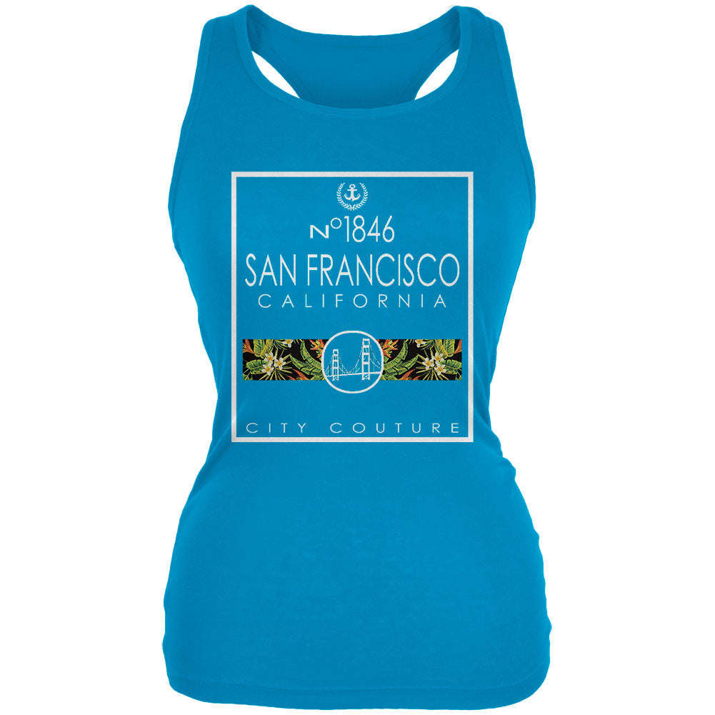 Bridge Cute Couture San Francisco California Juniors Soft Tank Top Juniors Tank Tops Old Glory 2XL Blue 