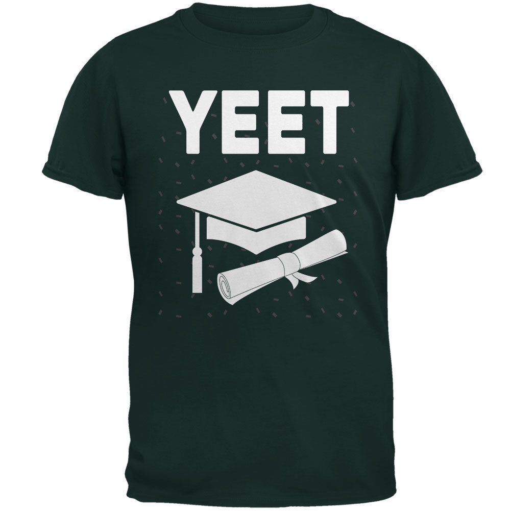 I Graduated Yeet Graduation Mens T Shirt Men's T-Shirts Old Glory 2XL Forest Green 