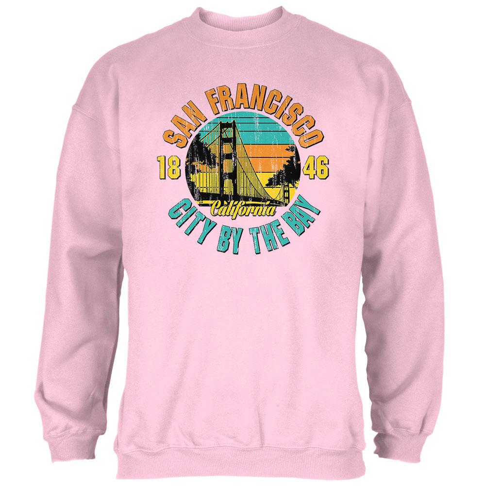 Bridge San Francisco California Mens Sweatshirt Men's Sweatshirts Old Glory 2XL Pink 