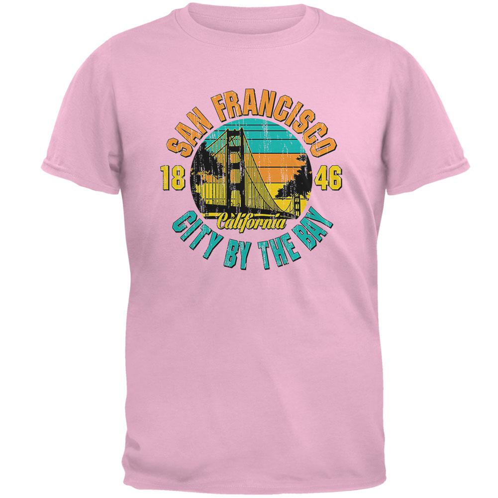 Bridge San Francisco California Mens T Shirt Men's T-Shirts Old Glory 2XL Pink 