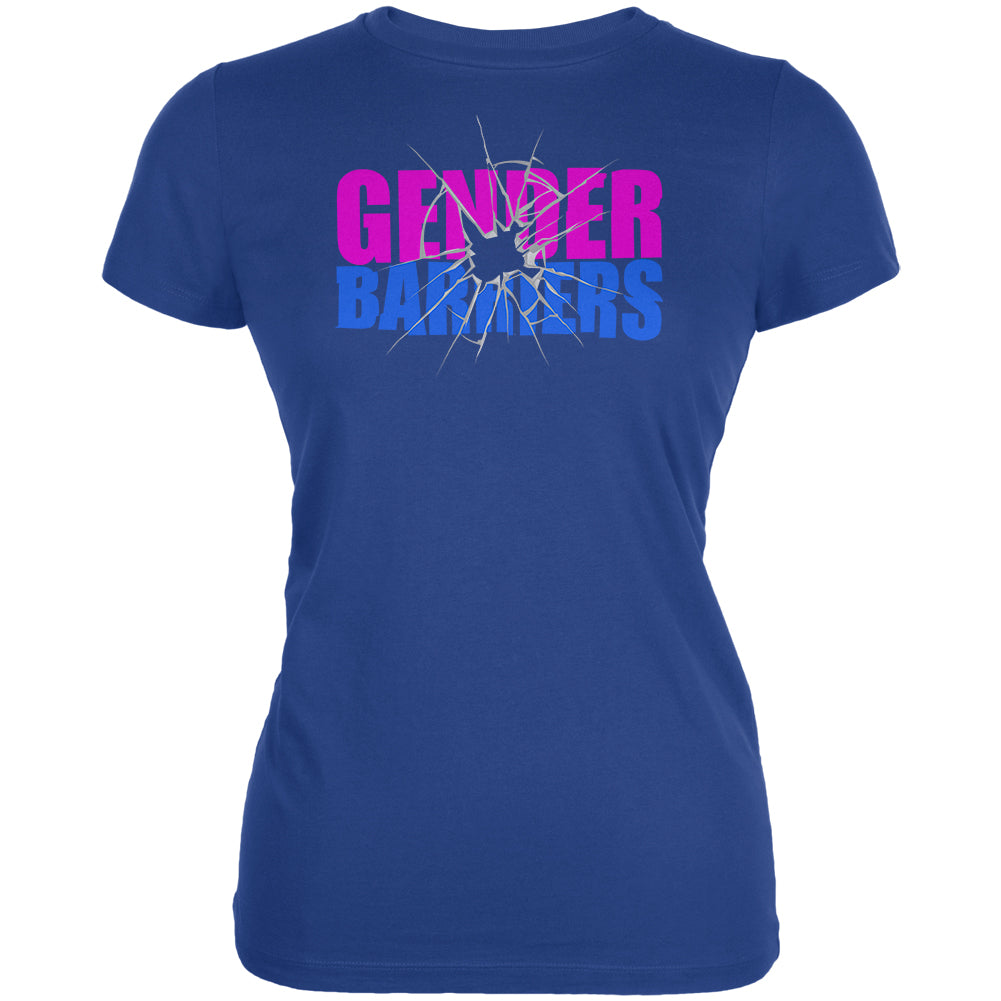 Breaking Down Gender Barriers Juniors Soft T Shirt Juniors T-Shirts Old Glory 2XL Royal 