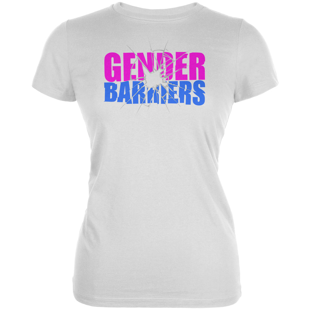 Breaking Down Gender Barriers Juniors Soft T Shirt Juniors T-Shirts Old Glory 2XL White 