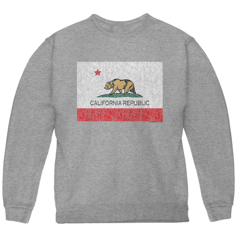 Bear California Republic Youth Sweatshirt Youth Sweatshirts Old Glory YLG Grey 