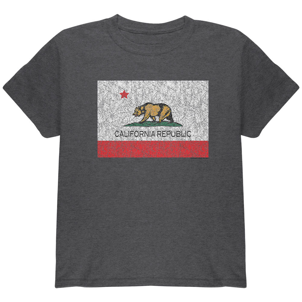 Bear California Republic Youth T Shirt Youth T-Shirts Old Glory YLG Grey 