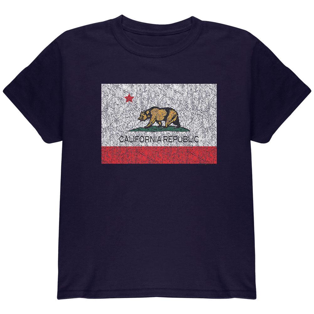 Bear California Republic Youth T Shirt Youth T-Shirts Old Glory YLG Navy 