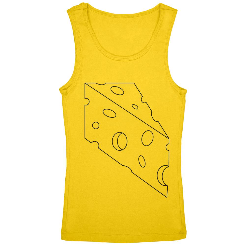 Halloween Swiss Cheese Food Costume Youth Girls Tank Top Youth Tank Tops Old Glory LG Yellow 