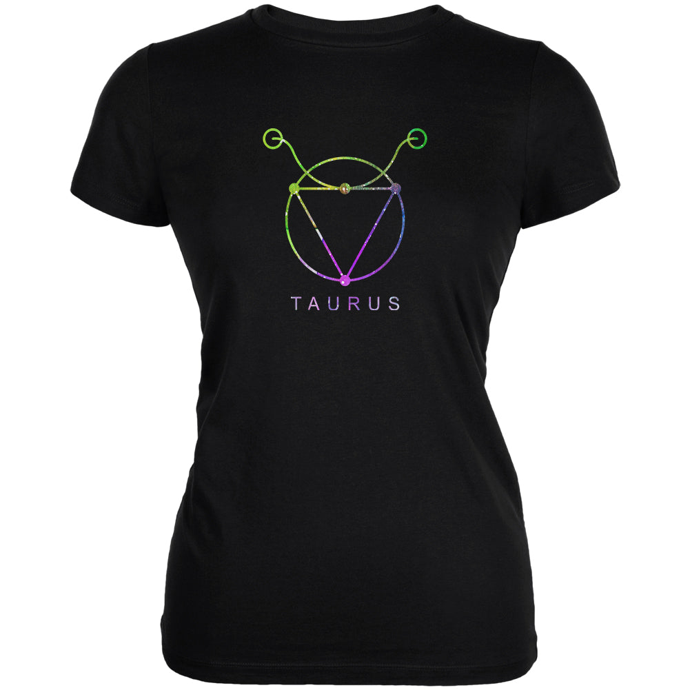 Sacred Zodiac Taurus Juniors Soft T Shirt Junior's T-Shirts global 2XL Black 