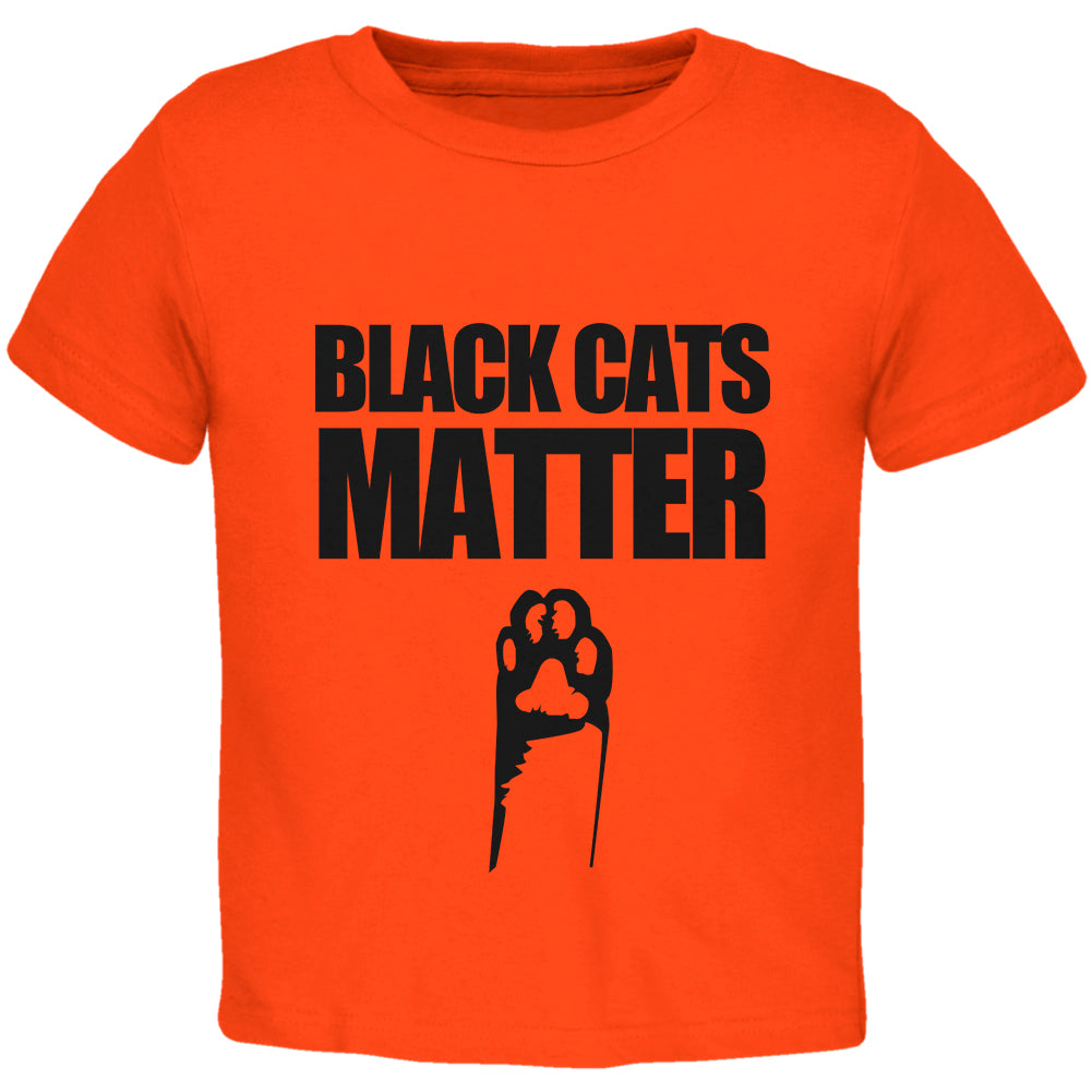 Halloween Black Cats Matter Toddler T Shirt Toddler T-Shirts Old Glory 2T Orange 