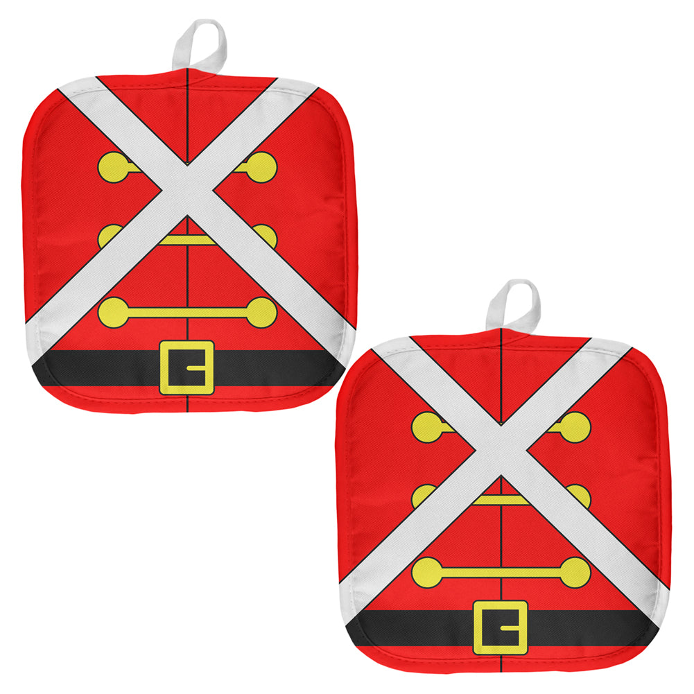 Christmas Toy Soldier Costume All Over Pot Holder (Set of 2) Pot Holders Old Glory OS Multicolored 