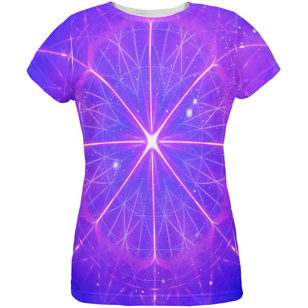 Celestial Gateway Fractal Mandala All Over Womens T Shirt Women's T-Shirts global LG Multi 