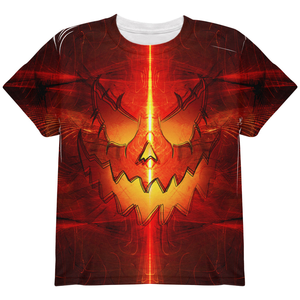 Halloween Intergalactic Pumpkin of Doom All Over Youth T Shirt Youth T-Shirts Old Glory YLG Multi 