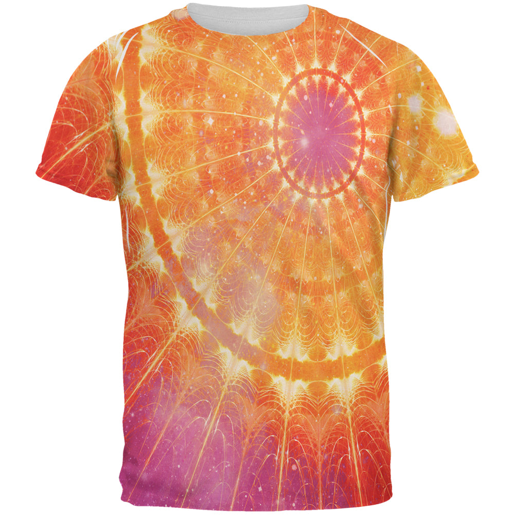 Celestial Cathedral Fractal Mandala All Over Mens T Shirt Men's T-Shirts global 2XL Multi 