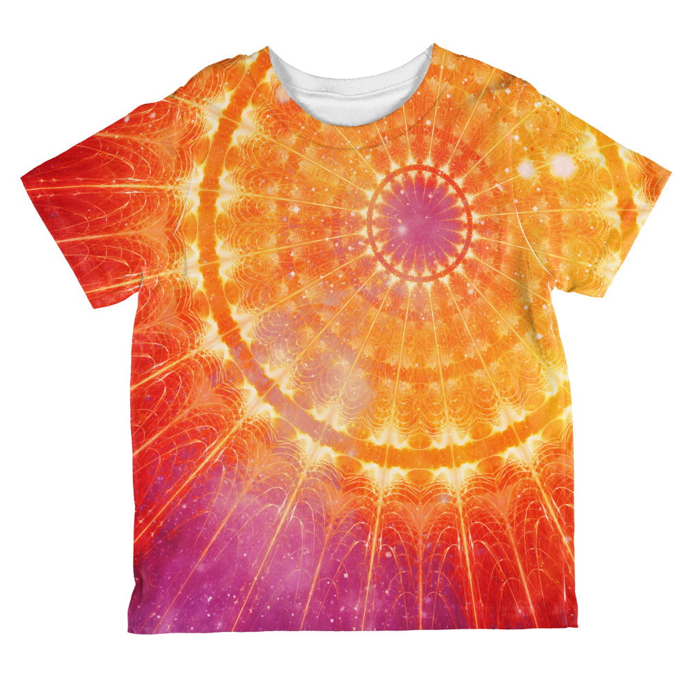 Celestial Cathedral Fractal Mandala All Over Toddler T Shirt Toddler T-Shirts global 2T Multi 