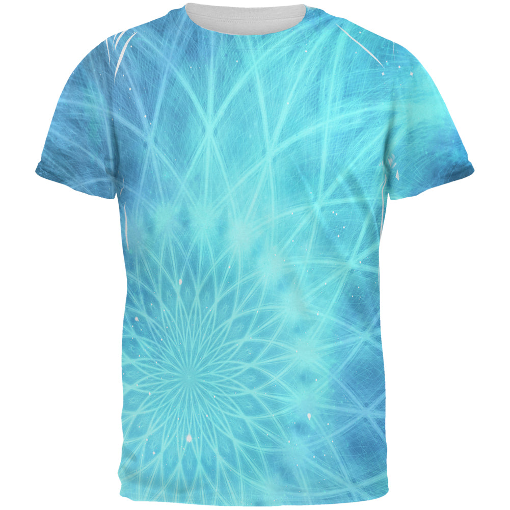 Jack Frost Snowflake Fractal Mandala All Over Mens T Shirt Men's T-Shirts global 2XL Multi 