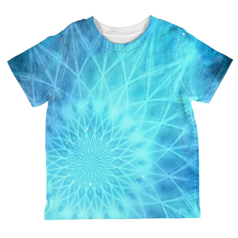 Jack Frost Snowflake Fractal Mandala All Over Toddler T Shirt Toddler T-Shirts global 2T Multi 