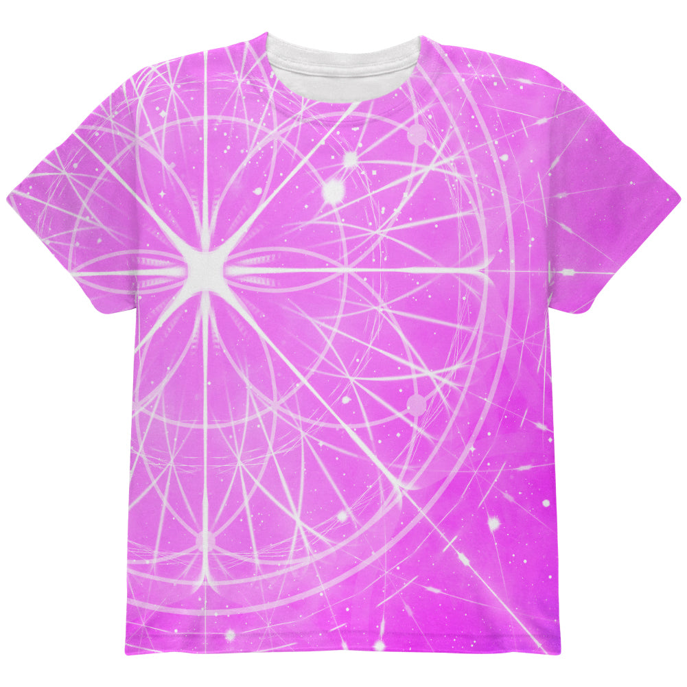 Seed of Life Celestial Mandala All Over Youth T Shirt Youth T-Shirts global YLG Multi 