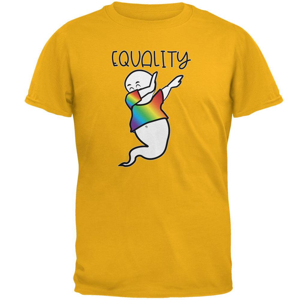 LGBTQ Dabbing Gay Ghost Pride Equality Mens T Shirt Men's T-Shirts LGBT 2XL Gold 